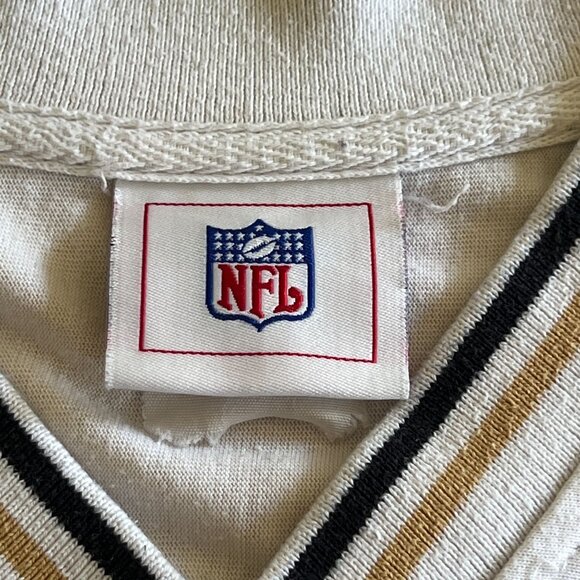 Vintage New Orleans Saints NFL Pullover Jersey Size XL V-Neck Long Sleeve - Picture 3 of 13